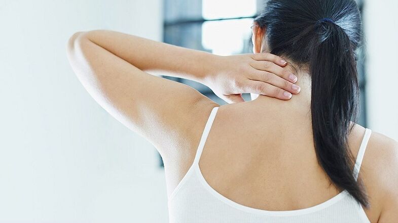 Manifestations of cervical osteochondrosis