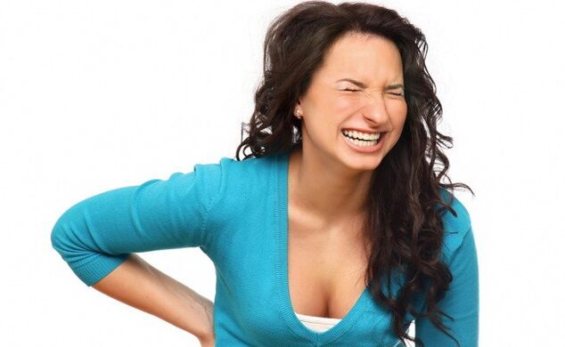 Referred back pain with thoracic osteochondrosis