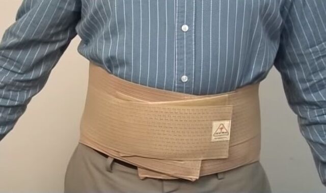 Corset for lower back pain